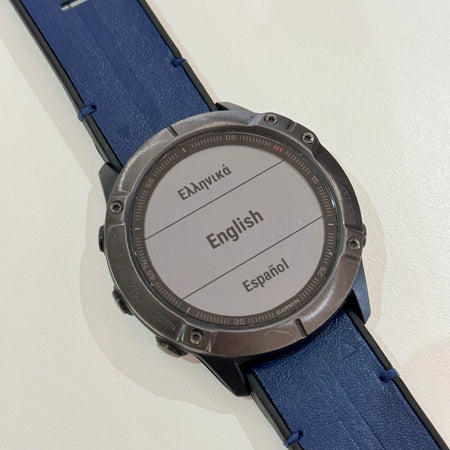 Garmin fēnix 6X Sapphire (51mm, Carbon Gray DLC with Blue Band) - Pre Owned / 3 Month Warranty - Mac Shack
