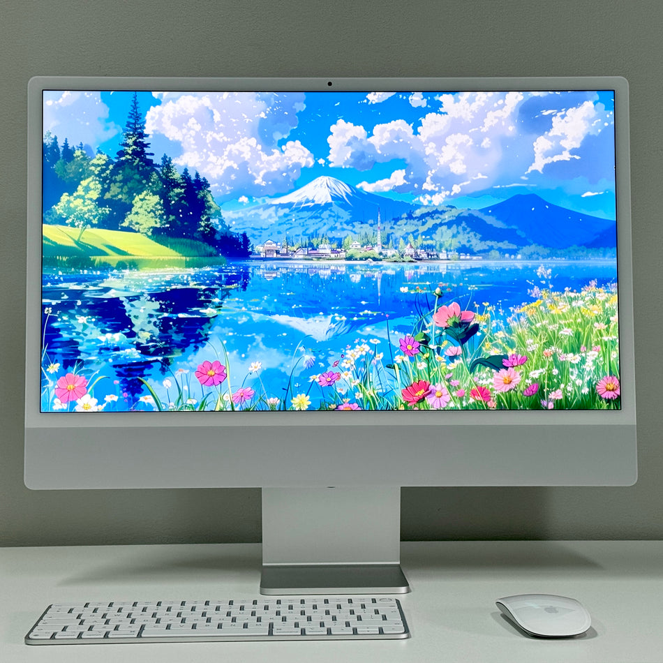 2023 Apple iMac 24-inch M3 8-Core CPU, 10-Core GPU (4.5K Retina, 8GB Unified RAM, 256GB, Silver) - Pre Owned / Apple Limited Warranty