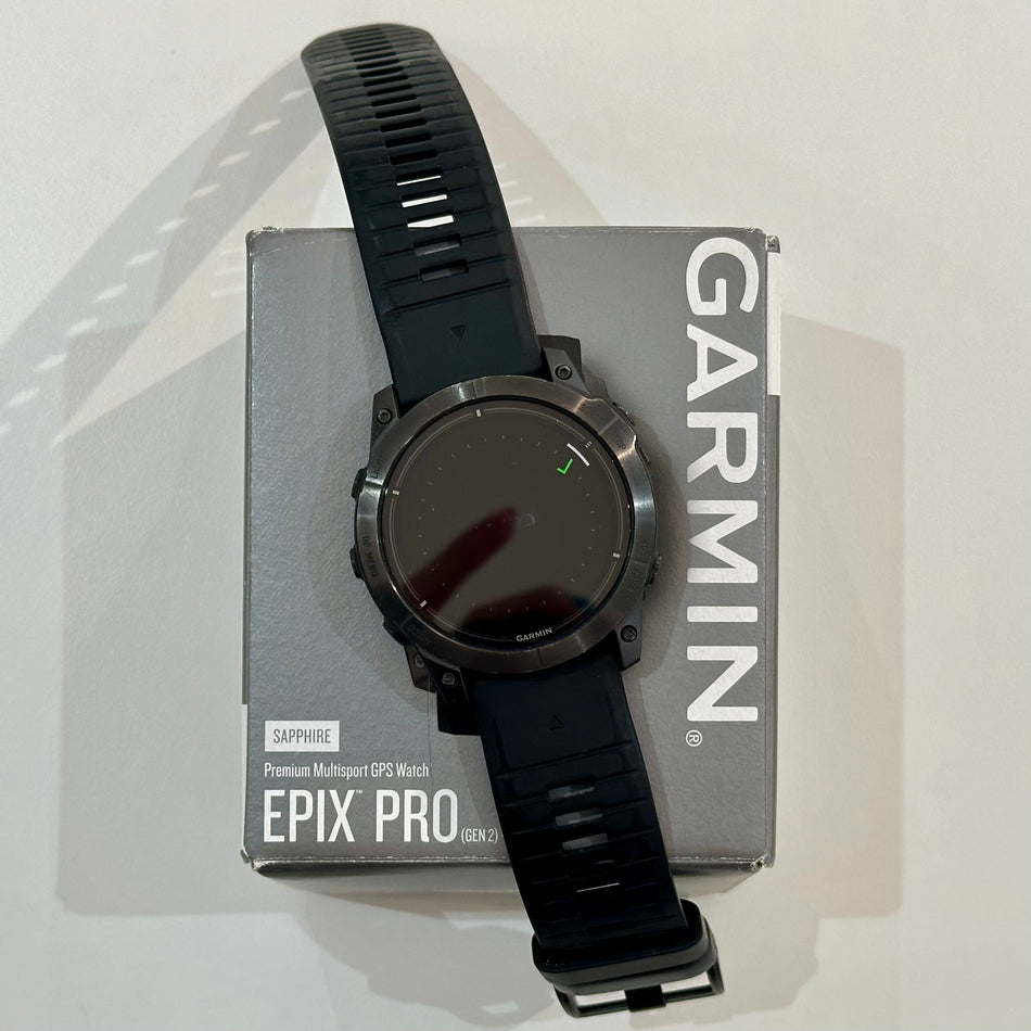 Garmin epix™ Pro Gen 2 Sapphire (51mm, Carbon Gray DLC Titanium with Black Band) - Pre Owned / 3 Month Warranty