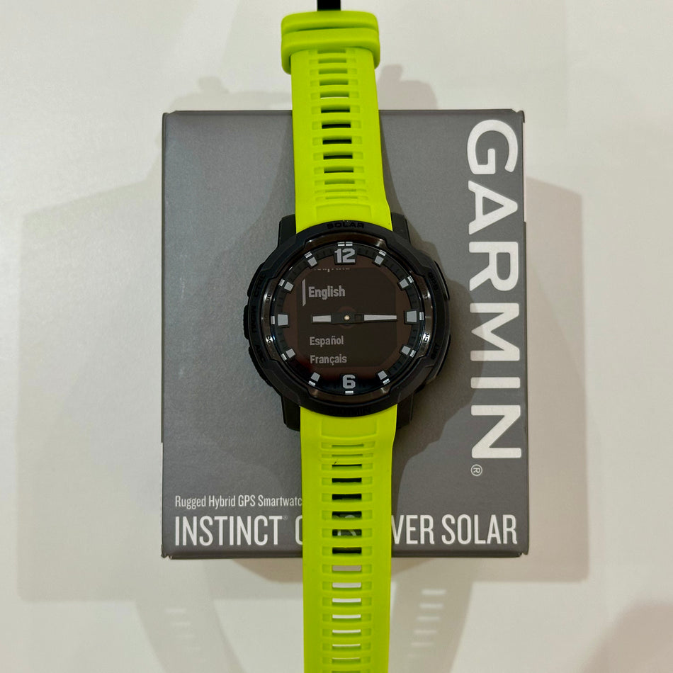 Garmin Instinct® Crossover Solar (45mm, Graphite with Green Band) - Pre Owned / 3 Month Warranty