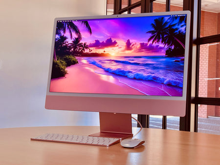 2021 Apple iMac 24-inch M1 8-Core CPU, 8-Core GPU (4.5K Retina, 8GB Unified RAM, 512GB, Pink) - Pre Owned / 3 Month Warranty - Mac Shack