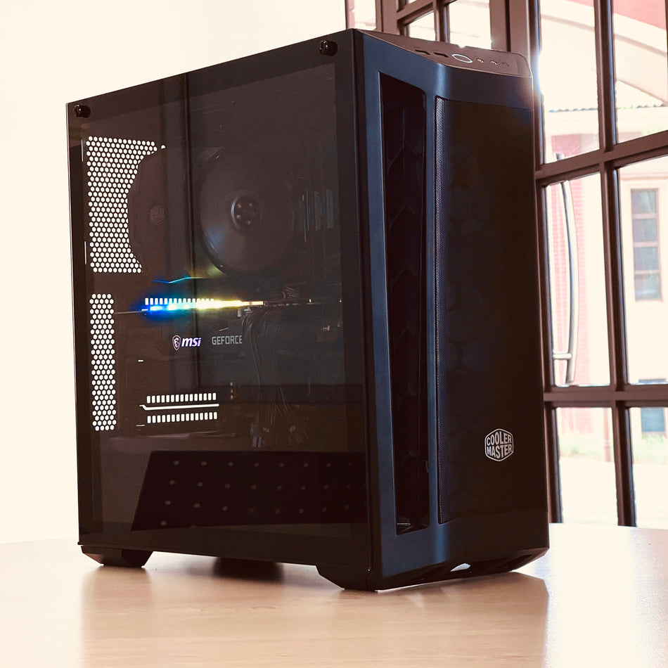 Coolermaster Mid Tower Gaming PC 3.4GHz 8-Core Intel Core i7-10700k (16GB RAM, 1TB NVME, GeForce RTX 3080 Ti 12GB GPU, Black) - Pre Owned / 3 Month Warranty