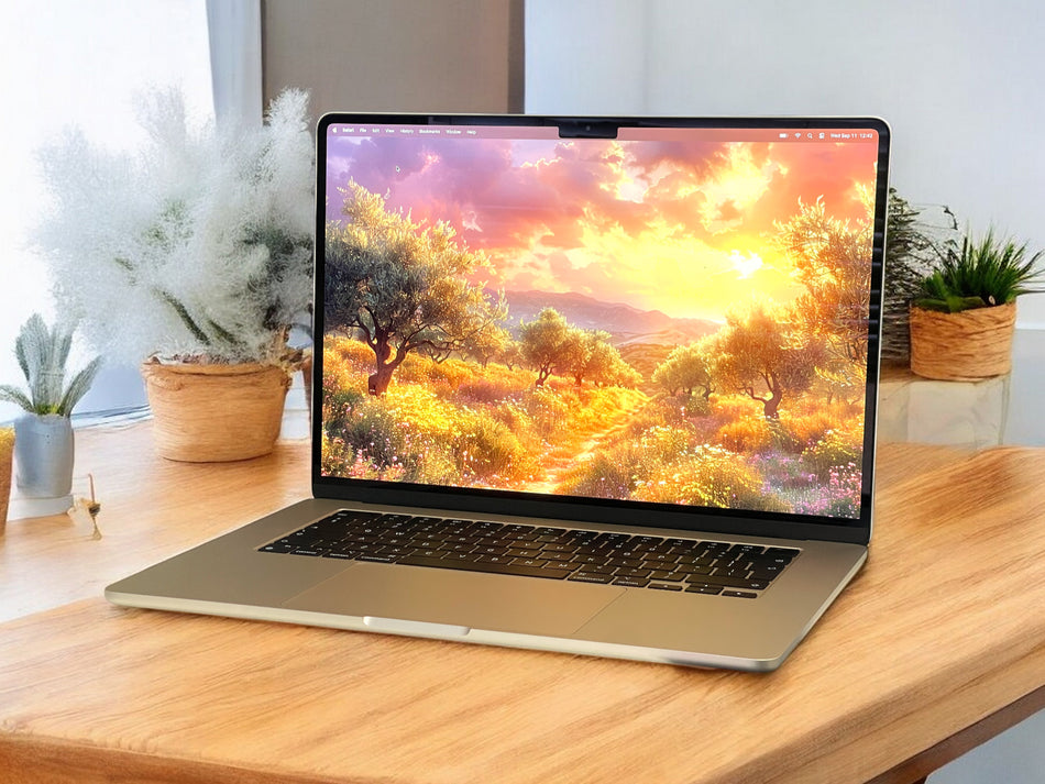 2024 Apple MacBook Air 15-Inch M3 8-Core CPU, 10-Core GPU (8GB Unified RAM, 256GB, Starlight) - Demo, No Box / Apple Limited Warranty