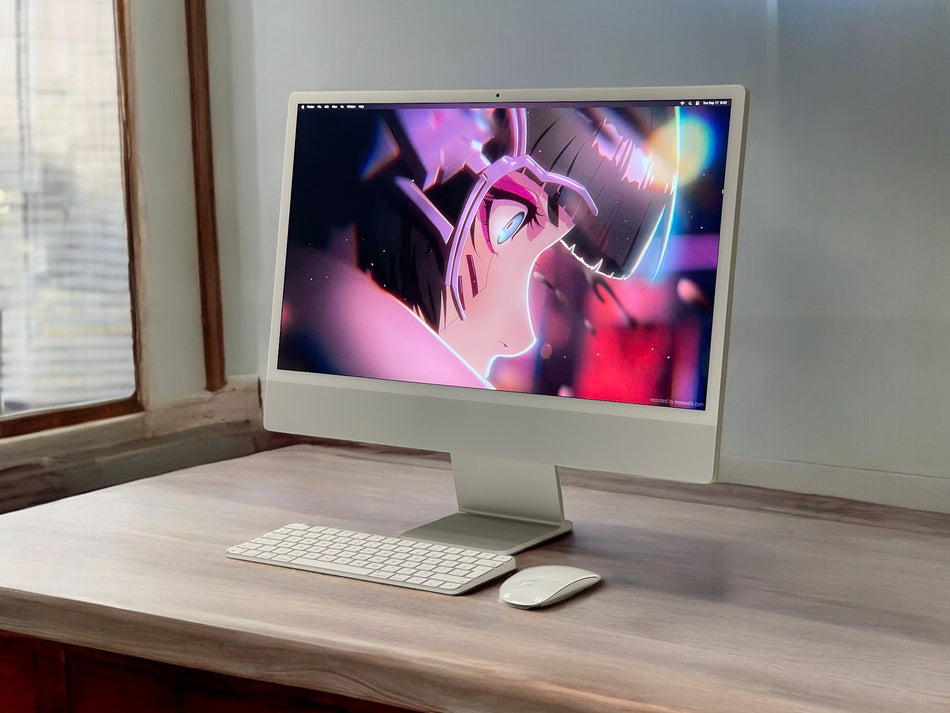 2021 Apple iMac 24-inch M1 8-Core CPU, 7-Core GPU (4.5K Retina, 8GB Unified RAM, 256GB, Silver) - Pre Owned / 3 Month Warranty