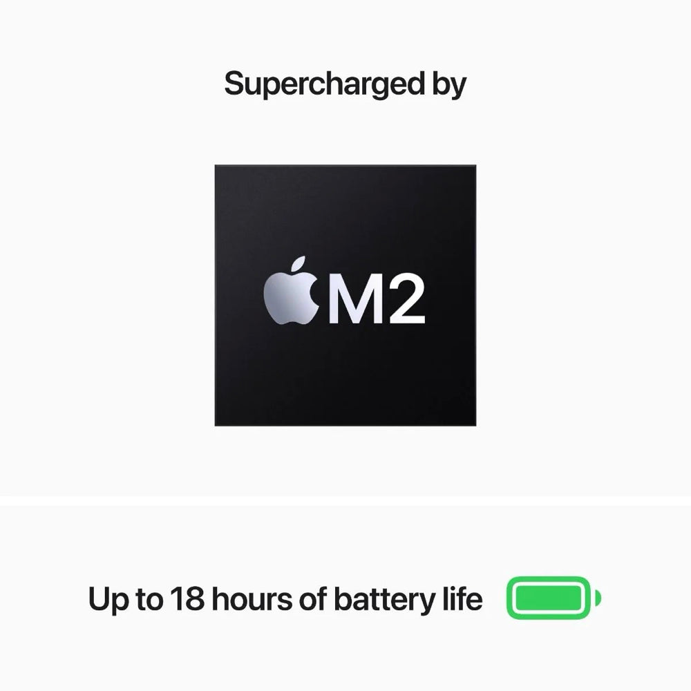 2022 Apple MacBook Air 13-Inch M2 8-Core CPU, 8-Core GPU (8GB Unified RAM, 256GB SSD, Midnight) - New / 1 Year Warranty - Mac Shack