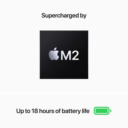 2022 Apple MacBook Air 13-Inch M2 8-Core CPU, 8-Core GPU (8GB Unified RAM, 256GB SSD, Midnight) - New / 1 Year Warranty - Mac Shack