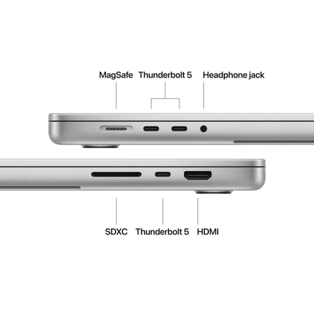 2024 Apple MacBook Pro 16-Inch M4 Max 14-Core CPU, 32-Core GPU (36GB Unified RAM, 1TB SSD, Silver) - New / 1 Year Apple Warranty - Mac Shack