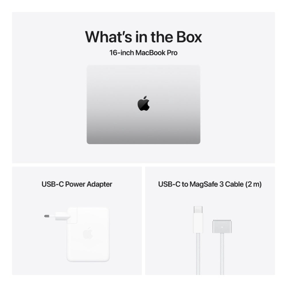 2024 Apple MacBook Pro 16-Inch M4 Max 14-Core CPU, 32-Core GPU (36GB Unified RAM, 1TB SSD, Silver) - New / 1 Year Apple Warranty - Mac Shack
