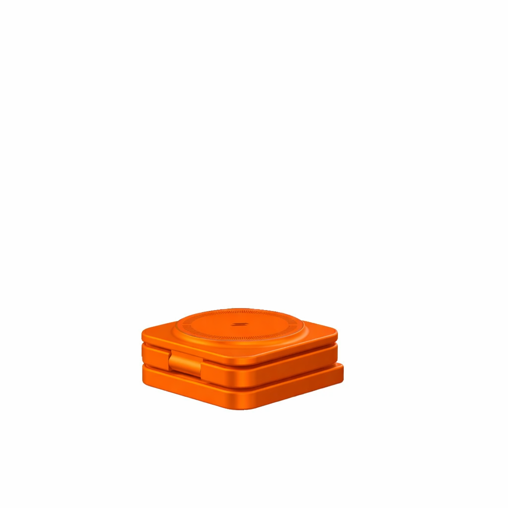 Adam Elements Mag 3 Ultra Qi2 3-in-1 Foldable Charging Station Orange - Mac Shack