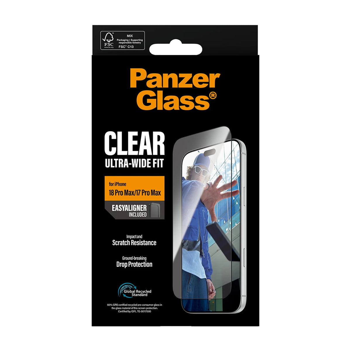 PanzerGlass Screen Protector iPhone 18 Pro Max / 17 Pro Max Ultra-Wide Fit w. EasyAligner, view 6