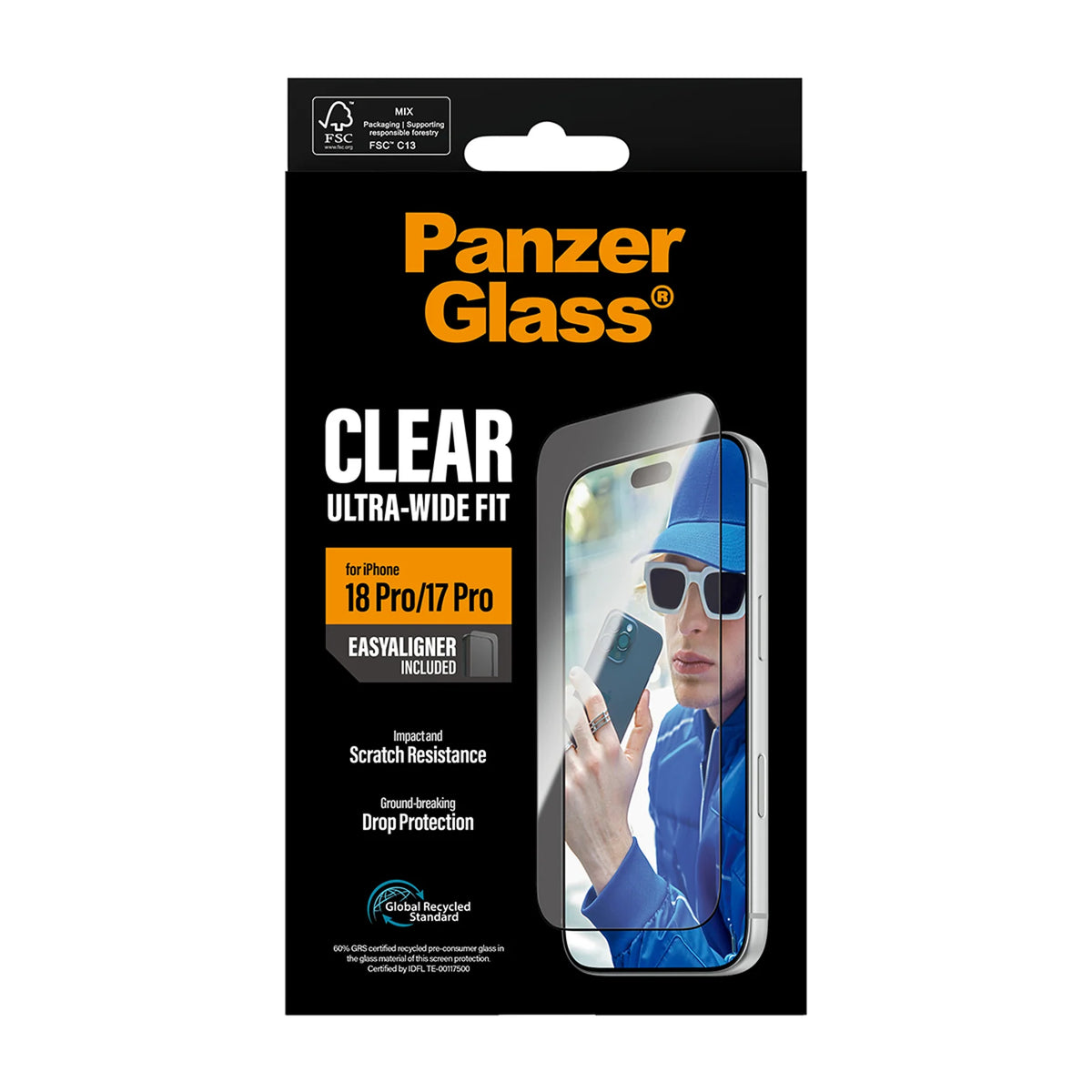 PanzerGlass Screen Protector iPhone 18 Pro / 17 Pro Ultra-Wide Fit w. EasyAligner, view 6