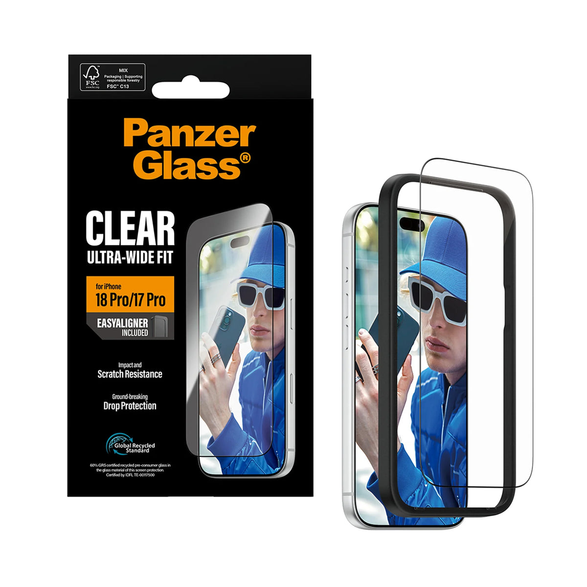 PanzerGlass Screen Protector iPhone 18 Pro / 17 Pro Ultra-Wide Fit w. EasyAligner, view 4