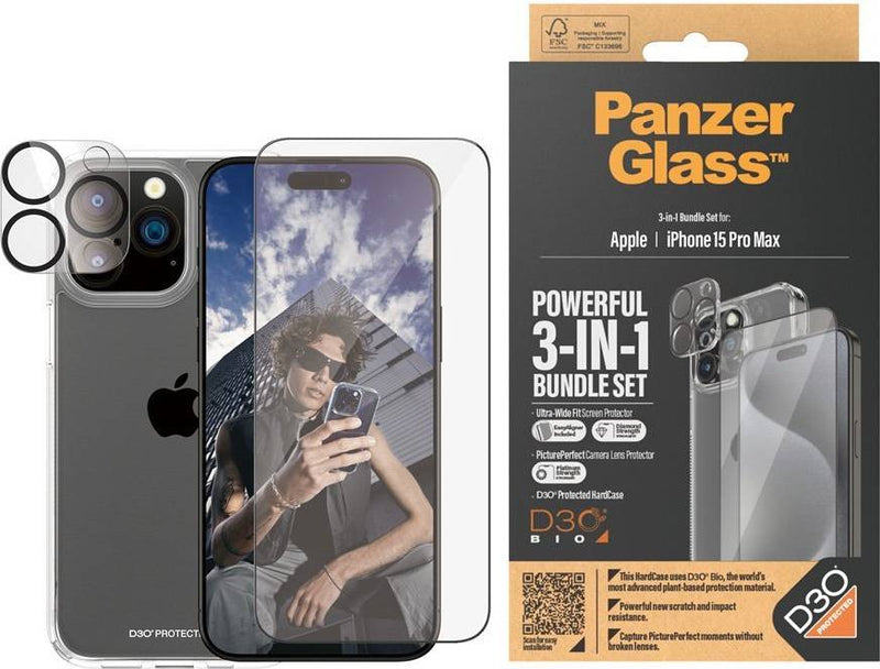 PanzerGlass ® 3-in-1 Bundle iPhone 15 Pro Max