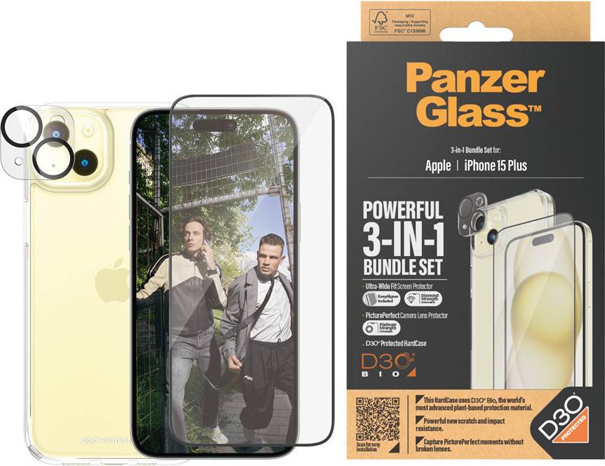 PanzerGlass ® 3-in-1 Bundle iPhone 15 Plus