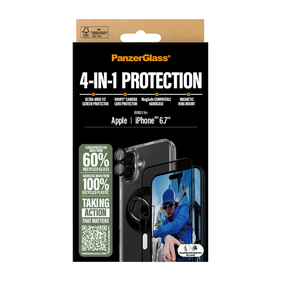 PanzerGlass 4-in-1 Protection for iPhone 16 Plus