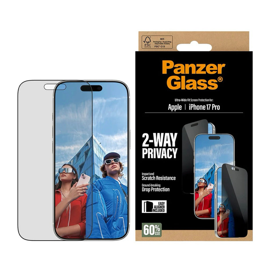 Protection d'écran PanzerGlass® pour iPhone 15 Pro Max - Ajustement ultra-large