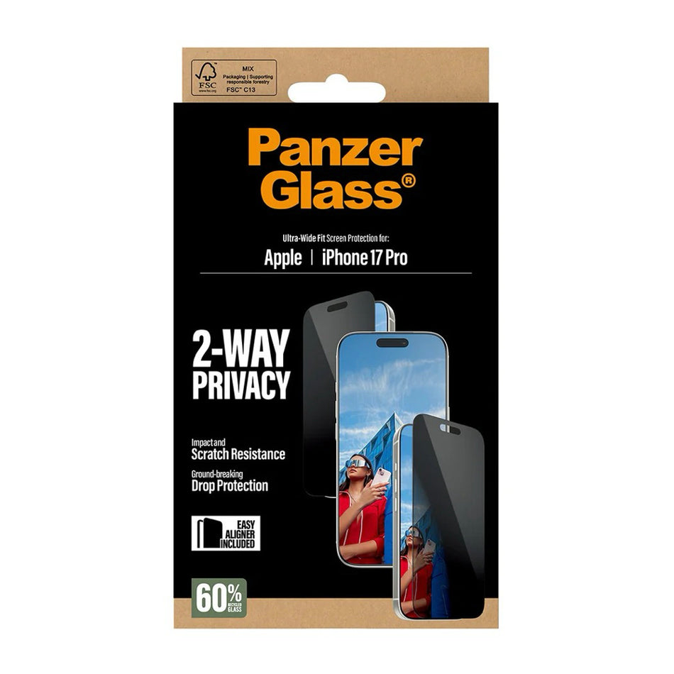 Protection d'écran PanzerGlass® pour iPhone 15 Pro Max - Ajustement ultra-large