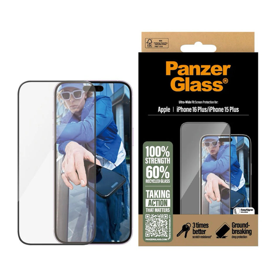 PanzerGlass™ Screen Protector for Apple iPhone 16 Plus