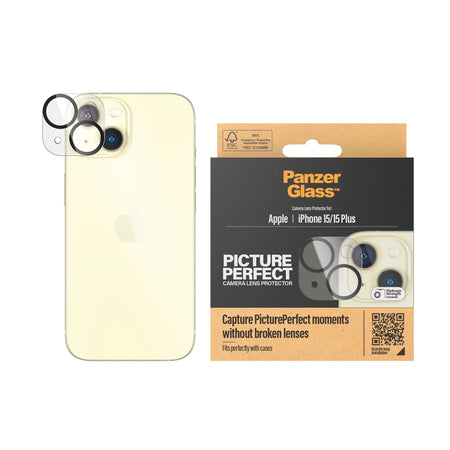 PanzerGlass™ Picture Perfect Camera Lens Protector Apple iPhone 15/15 Plus - Black - Mac Shack