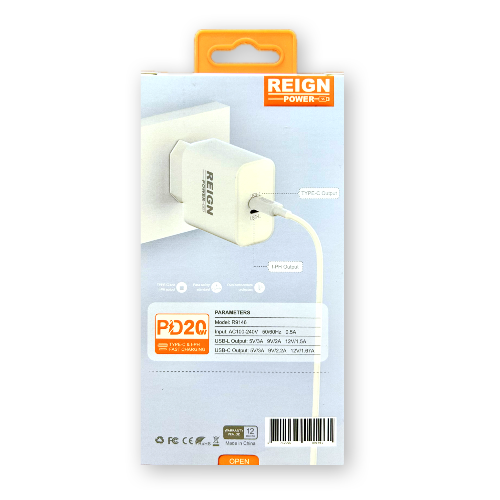 REIGN Power 20W USB-C and Lightning Charger