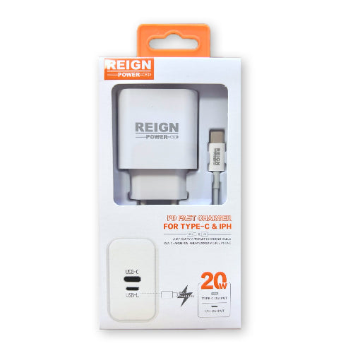 REIGN Power 20W USB-C and Lightning Charger - Mac Shack