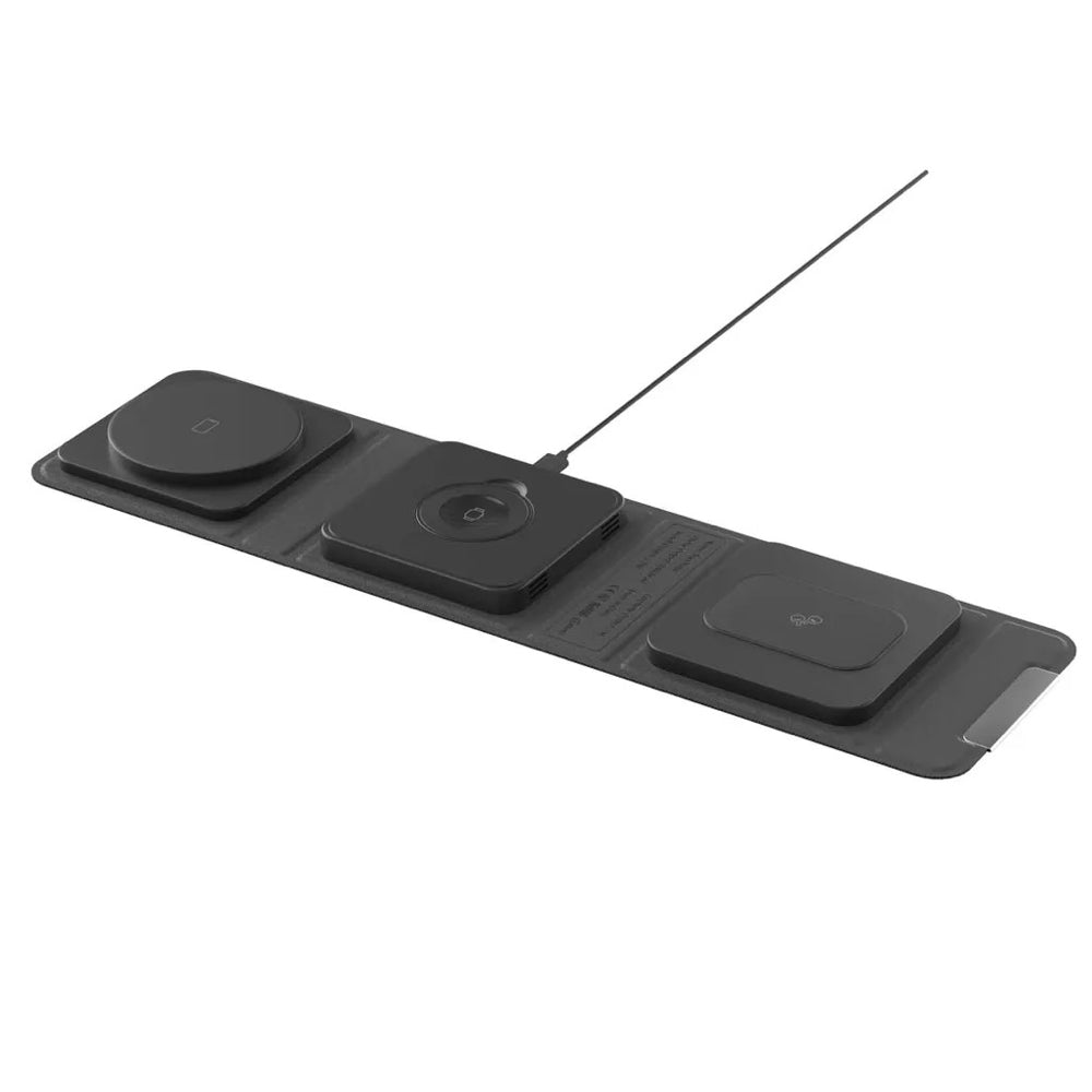 SwitchEasy TrioCharge Portable 3-in-1 Folding Charger - Black - Mac Shack