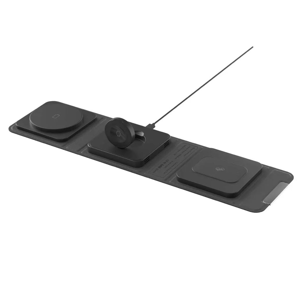 SwitchEasy TrioCharge Portable 3-in-1 Folding Charger - Black - Mac Shack