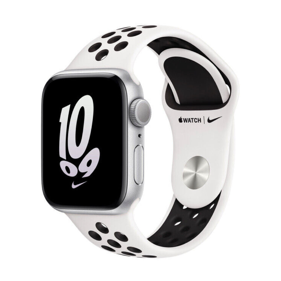 Apple Watch Series 7 (45mm, Silver Aluminium with White Nike Sports Band, GPS) - Pre Owned / 3 Month Warranty