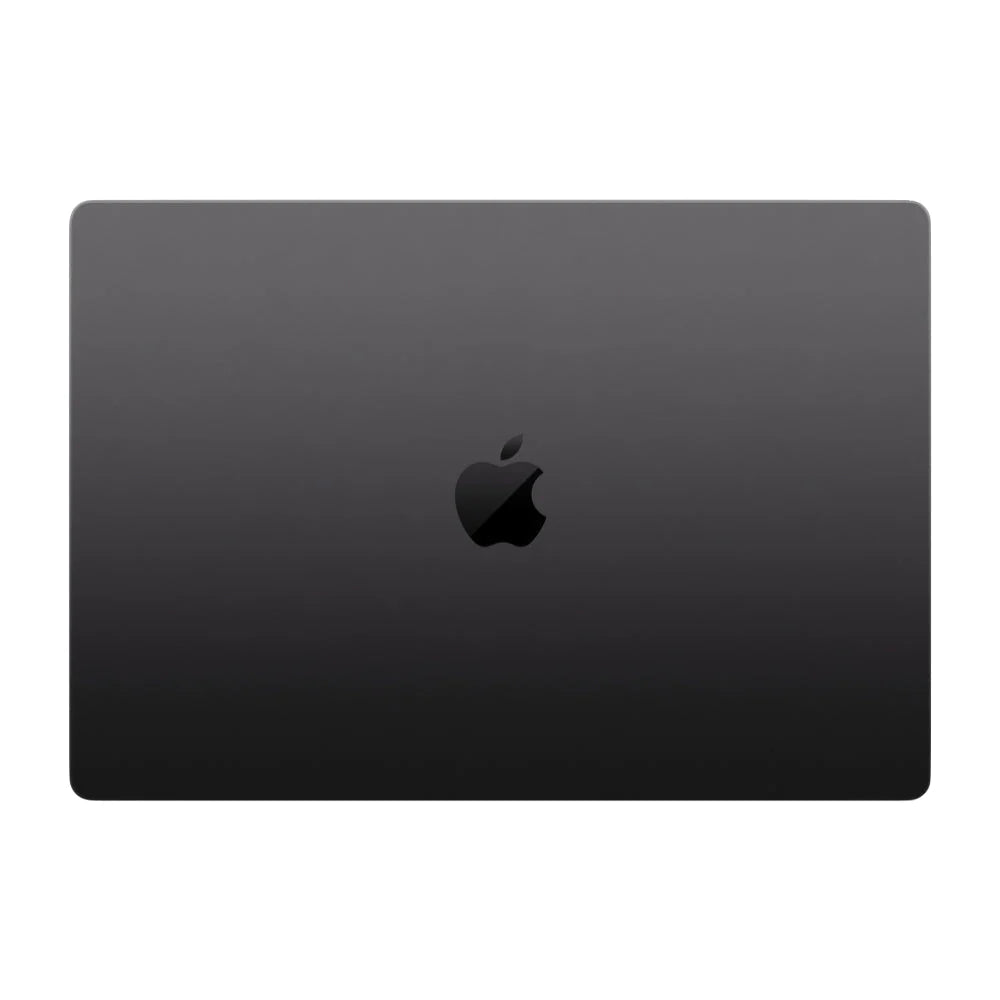 MacBook Pro 16-inch M3 Pro Space Black, closed lid with Apple logo