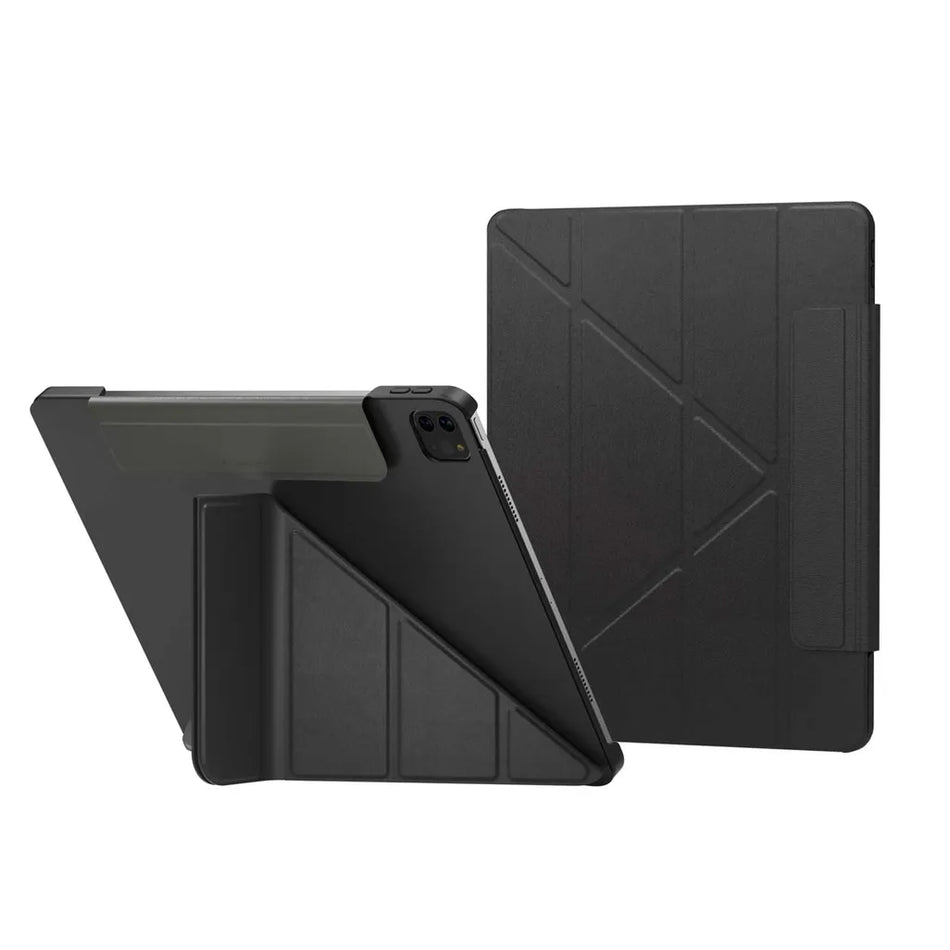 SwitchEasy Origami Folding Folio Case For iPad Pro 12.9" (2022-2018) - Leather Black