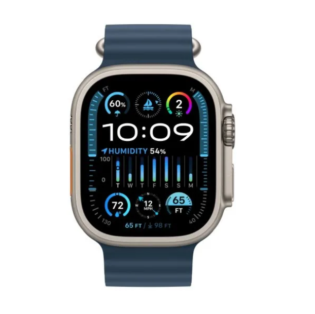 Apple Watch Ultra 2 (49mm, Titanium with Blue Ocean Band, GPS & Cellular) - New / 1 Year Apple Warranty - Mac Shack
