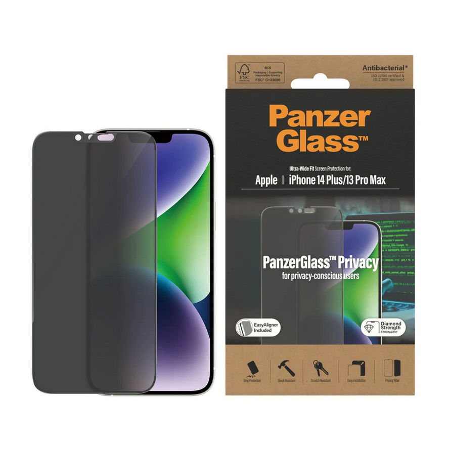 PanzerGlass® Privacy Screen Protector Apple iPhone 14 Plus / 13 Pro Max - Ultra-Wide