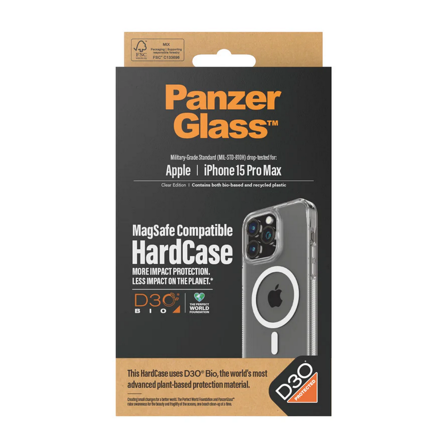 PanzerGlass® HardCase MagSafe Compatible with D3O® iPhone 15 Pro Max