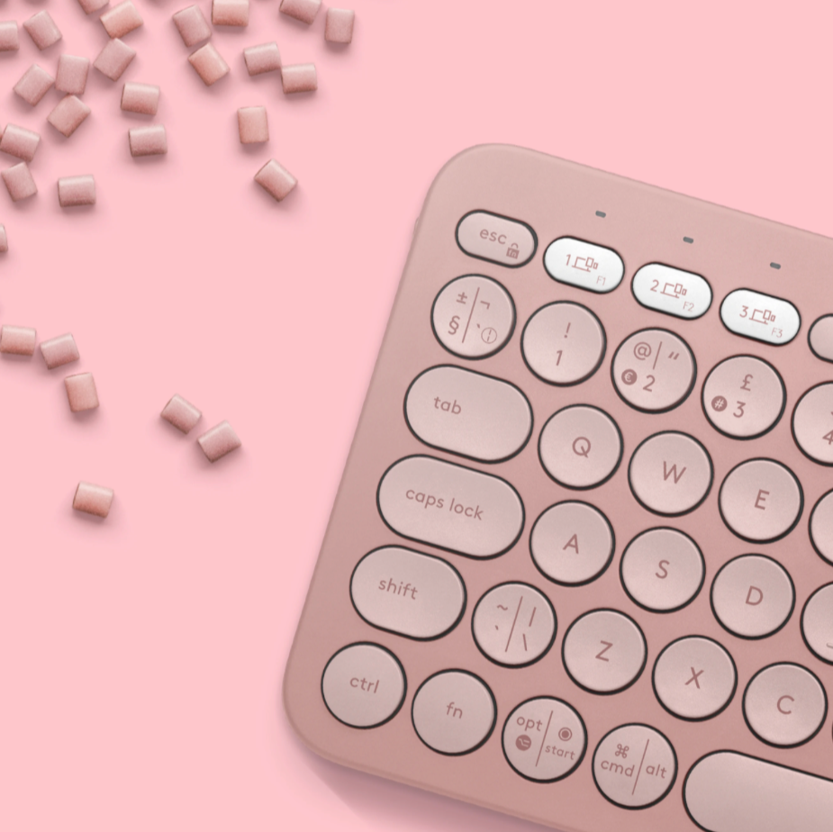 Logitech Pebble Keys 2 K380s Bluetooth Keyboard (Tonal Rose), view 5