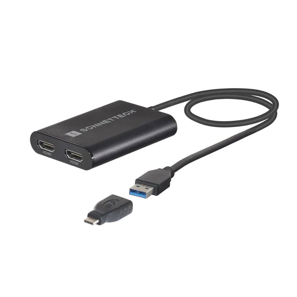 Sonnet DisplayLink Dual HDMI Adapter for Apple Silicone Macs - Grey - Mac Shack