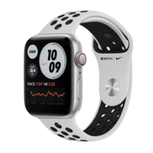 Apple Watch SE Gen 1 (44mm, Silver Aluminium Case with Nike Sport Band, GPS + Cell) - Pre Owned  / 3 Month Warrranty - Mac Shack