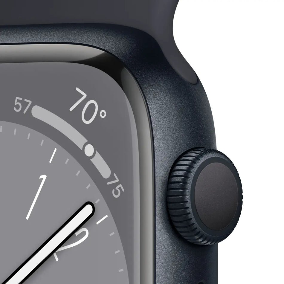 2022 Apple Watch Series 8 (45mm, Midnight Aluminium with Midnight Sports Band, GPS + Cell) New / 1 Year Apple Warranty - Mac Shack