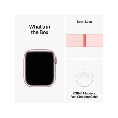 Apple Watch Series 9 (45mm, Pink Aluminium with Light Pink Sports Loop, GPS & Cellular) - New / 1 Year Warranty - Mac Shack