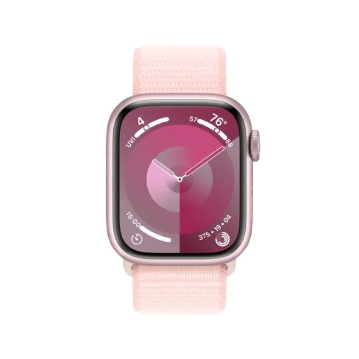 Apple Watch Series 9 (41mm, Pink Aluminium with Light Pink Sports Loop, GPS & Cellular) - New / 1 Year Warranty