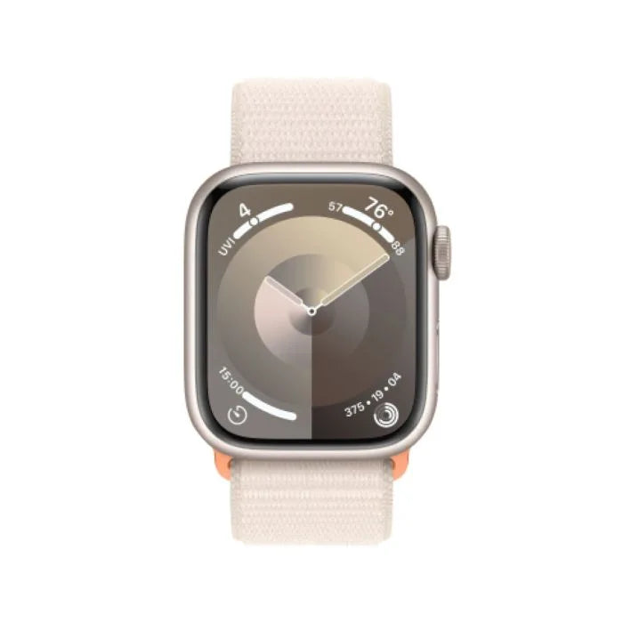 Apple Watch Series 9 (45mm, Starlight Aluminium with Starlight Sports Loop, GPS & Cellular) - New / 1 Year Warranty
