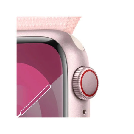 Apple Watch Series 9 (45mm, Pink Aluminium with Light Pink Sports Loop, GPS & Cellular) - New / 1 Year Warranty - Mac Shack