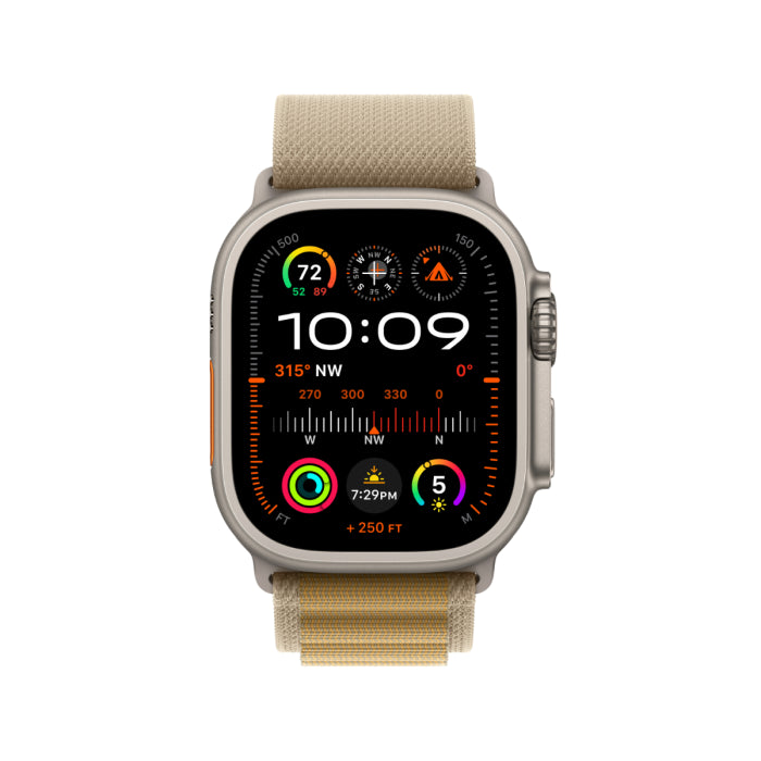 Apple Watch Ultra 2 (49mm, Natural Titanium with Tan Alpine Loop, GPS & Cellular) - New / 1 Year Apple Warranty - Mac Shack