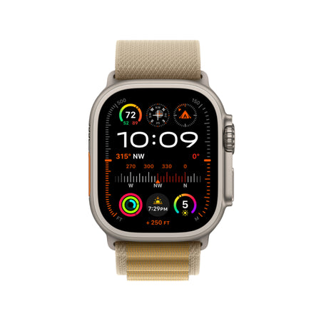 Apple Watch Ultra 2 (49mm, Natural Titanium with Tan Alpine Loop, GPS & Cellular) - New / 1 Year Apple Warranty - Mac Shack