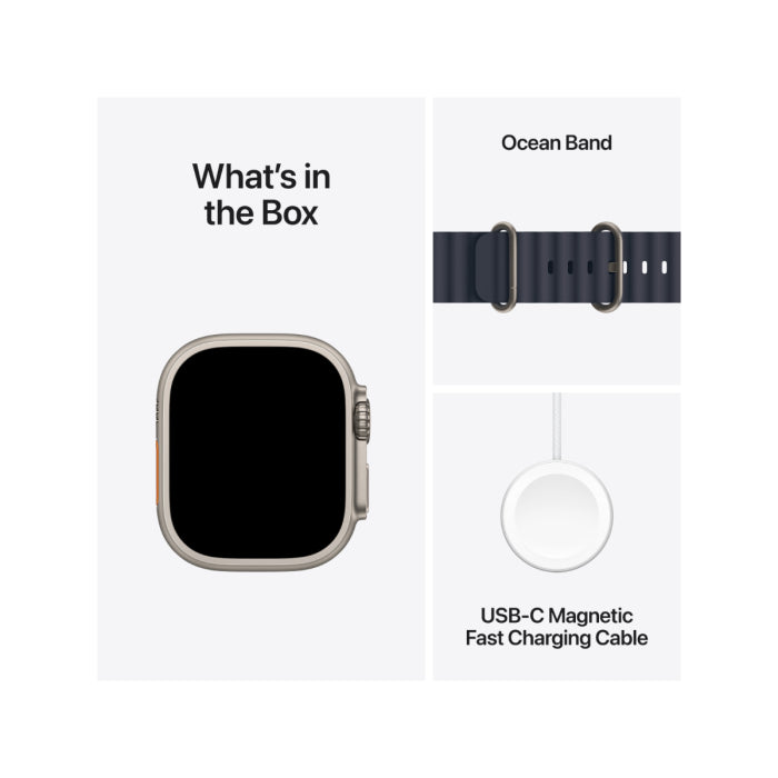 Apple Watch Ultra 2 (49mm, Titanium with Blue Ocean Band, GPS & Cellular) - New / 1 Year Apple Warranty - Mac Shack