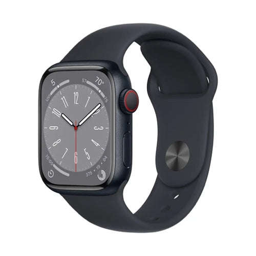 2022 Apple Watch Series 8 (41mm, Midnight Aluminium with Midnight Sports Band, GPS + Cell) New / 1 Year Apple Warranty - Mac Shack
