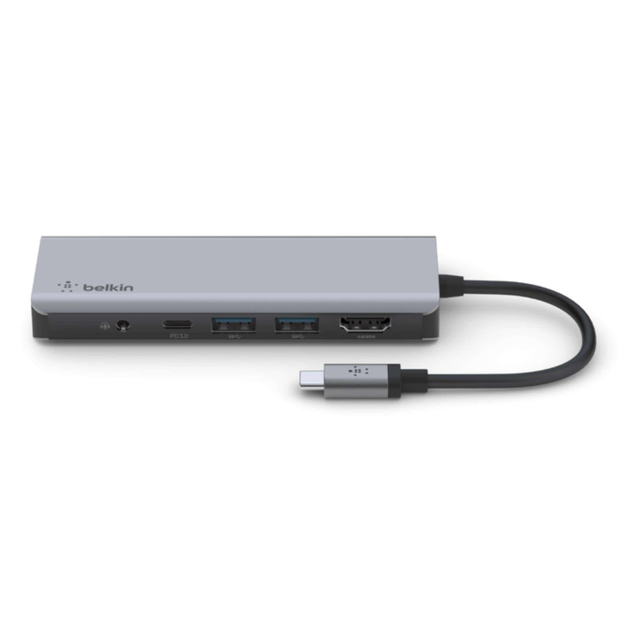 Belkin Connect USB-C 7-in-1 Multiport Hub Adapter - Silver