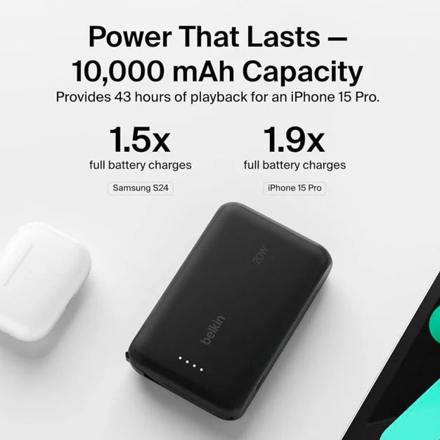 Belkin BoostCharge 10000 mAh Power Bank - Black