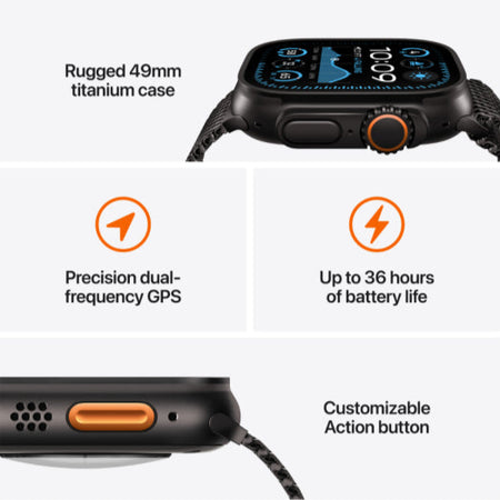 Apple Watch Ultra 2 (49mm, Natural Titanium with Tan Alpine Loop, GPS & Cellular) - New / 1 Year Apple Warranty - Mac Shack