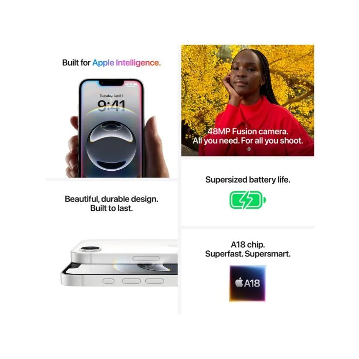 iPhone 16e 128GB White (2025) - Mac Shack