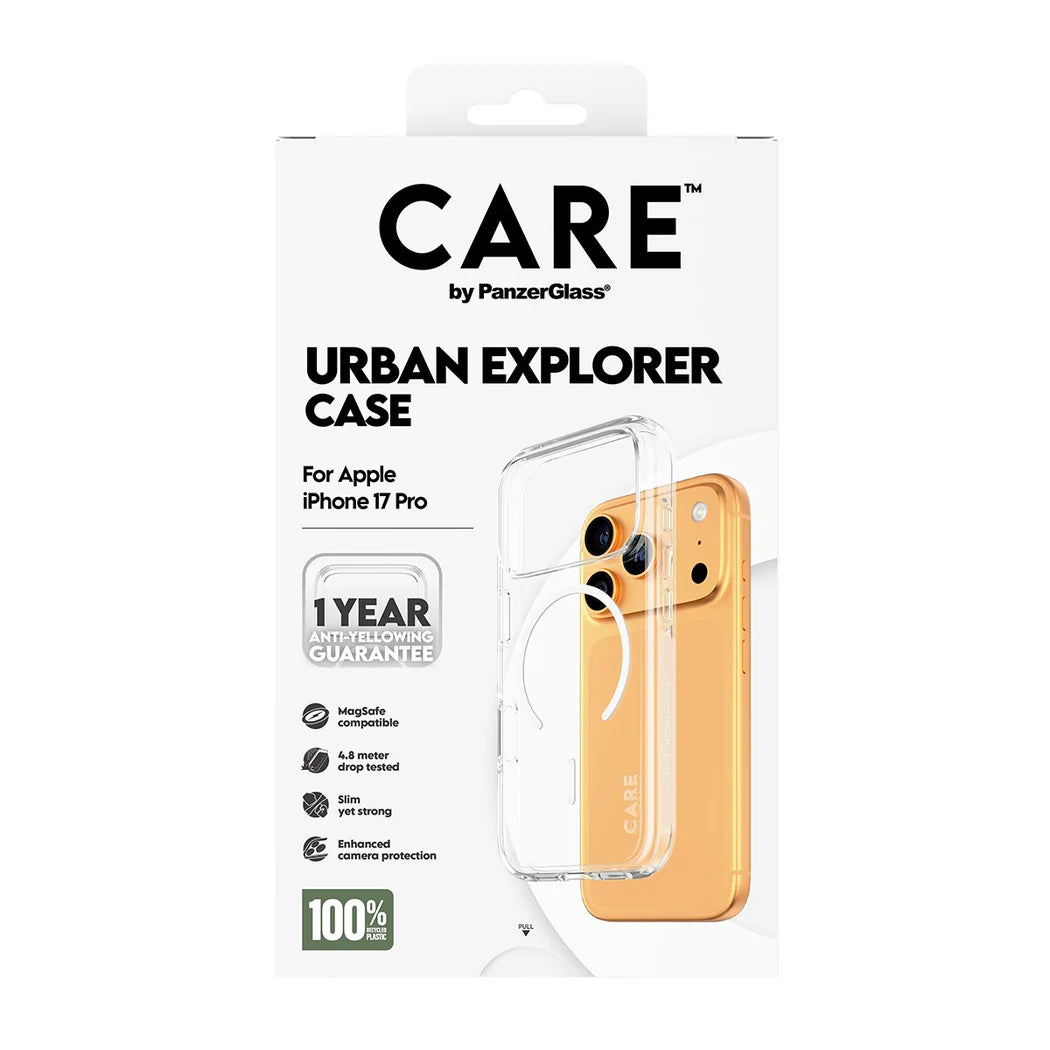 CARE by PanzerGlass Flagship Case Transparent Urban Explorer w. White MagSafe iPhone 17 Pro, view 4